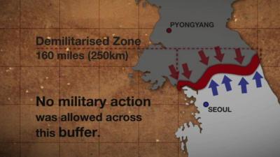 Map of Koran DMZ