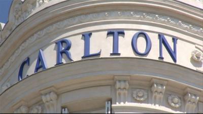 The Carlton Hotel in the French Riviera resort of Cannes