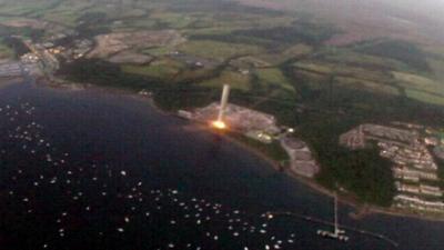 Controlled explosion at Inverkip power station