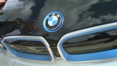 Bonnet of BMW electric car