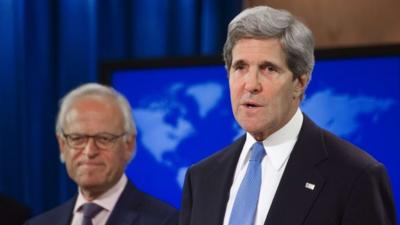 John Kerry announcing that Martin Indyk will head Israeli-Palestinian peace talks