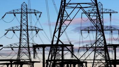 Electricity pylons near Edinburgh