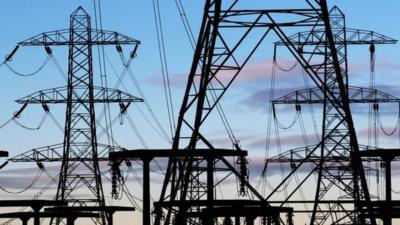 Electricity pylons near Edinburgh