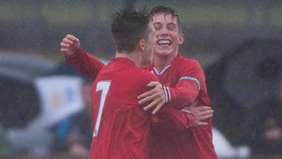 Liverpool celebrate equalising against Newcastle at Wednesday's Premier Game.