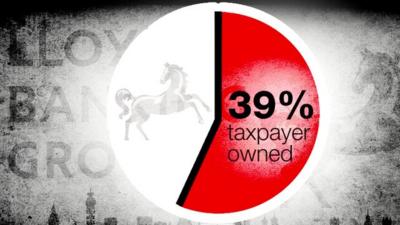 Piechart showing Lloyds ownership