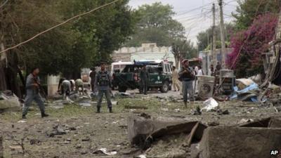 Scene of Jalalabad bomb blast, 3 August 2013