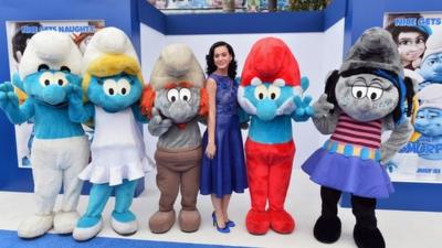 Katy Perry at the Smurf's premiere.