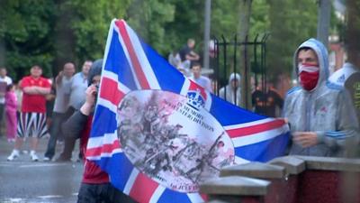 Rioting on the streets of Belfast