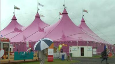 Pavilion at the National Eisteddfod in Denbigh