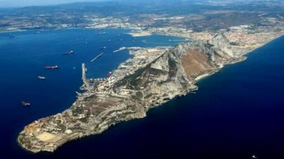 Aerial view of Gibraltar