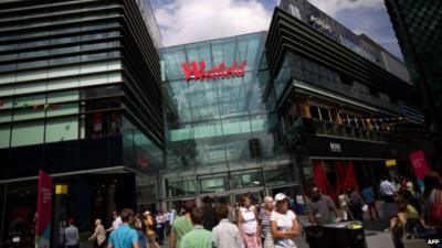 Shoppers at Westfield shopping centre, Stratford