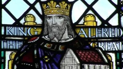 King Alfred the Great stained glass window