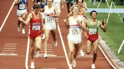 Steve Cram wins 1500m