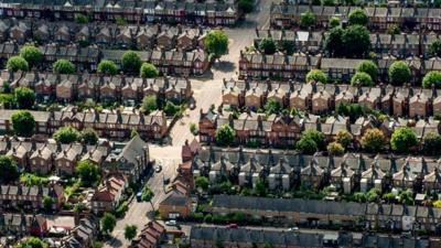 aerial view of houses