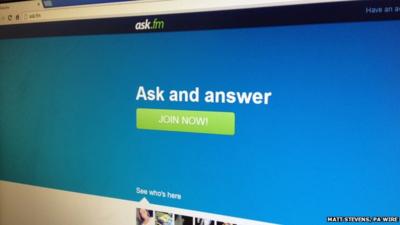 Ask.fm homepage