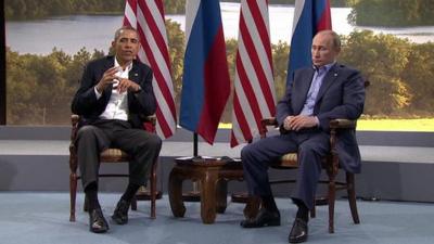 Obama and Putin at G8 summit in June 2013