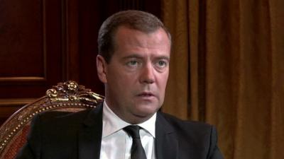 Russian prime minister Dmitry Medvedev