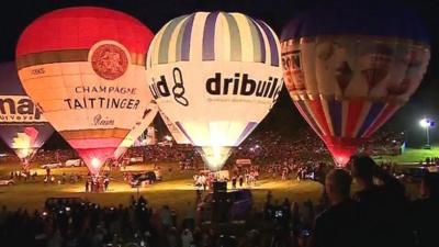 Bristol balloon fiesta night glow