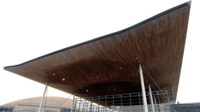 Welsh assembly building in Cardiff Bay