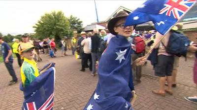 Cricket fans at Chester-le-Street