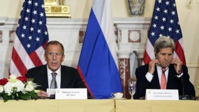 Sergei Lavrov and John Kerry