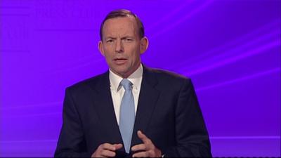 Leader of the opposition, Tony Abbott of the Liberal Party of Australia