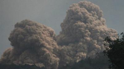 Mount Rokatenda spews volcanic ash