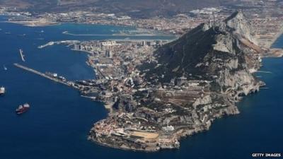 Gibraltar as seen from the air