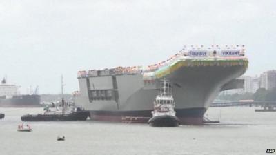 The 37,5000 tonne aircraft carrier was built in Kerala.