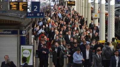 Commuters at Paddington Station