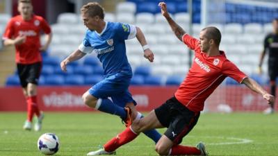 Cardiff City in a pre-season friendly match