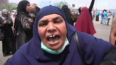 Unnamed female pro-Morsi protester