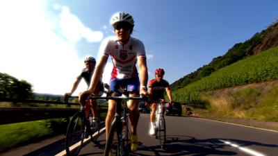 World Ironman champion Leanda Cave at her training camp in Germany