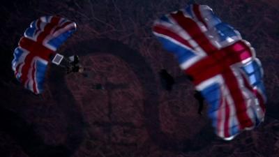Olympic games parachute jump