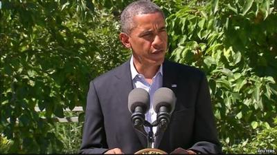 President Obama condemned the violence in Egypt