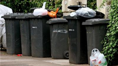 Rubbish bins on streets