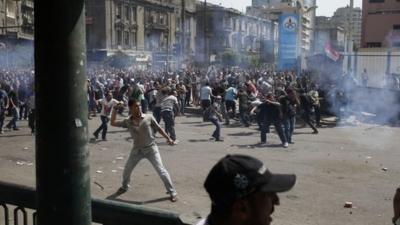 Protesters in Ramses Square