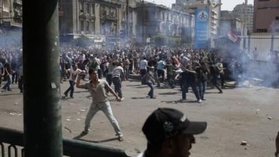 Protesters in Ramses Square