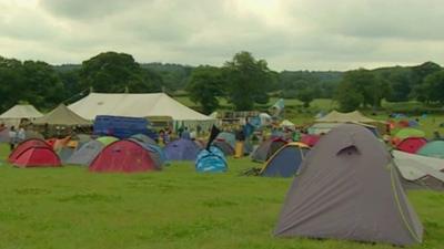 Field of tents