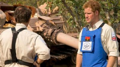 Prince Harry in Angola in August 2013