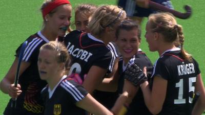 Germany's women celebrate victory over England