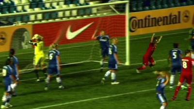 Nicole Rolser celebrates Liverpool's winner