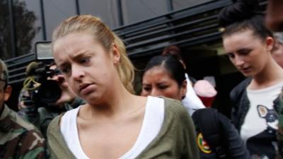 Michaella McCollum and Melissa Reid leave for court