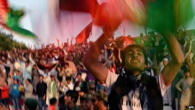 Afghans celebrate victory in Kabul