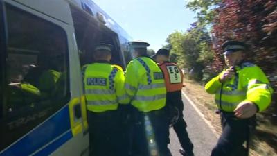 Arrest at Balcombe