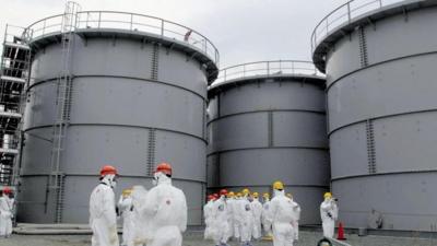 Storage tanks of contaminated water at Fukushima (file pic)