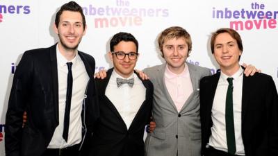 Blake Harrison, Simon Bird, James Buckley and Joe Thomas