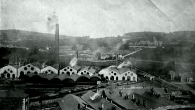 Historic photo of Merthyr Tydfil iron works