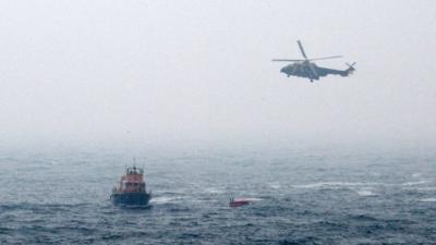 Rescue Helicopter and a lifeboat