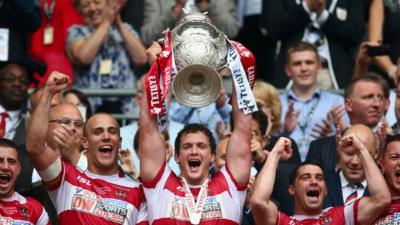 Wigan lift the Challenge Cup